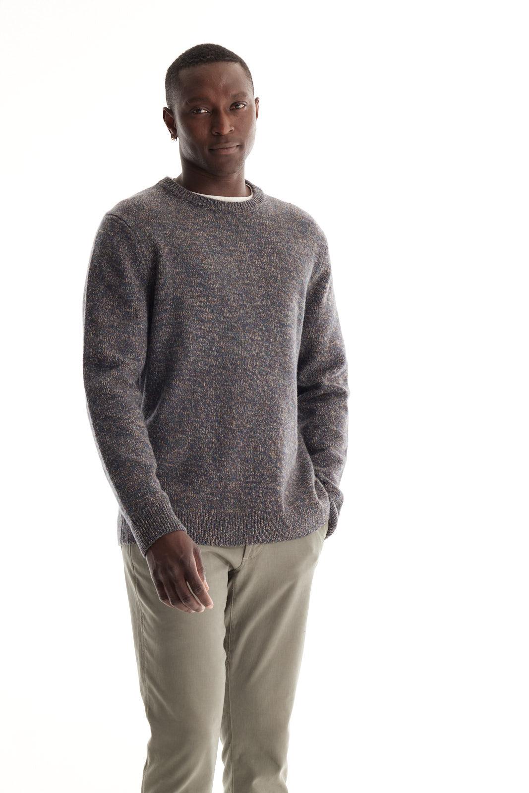 Marl Merino Crew Neck Sweater
