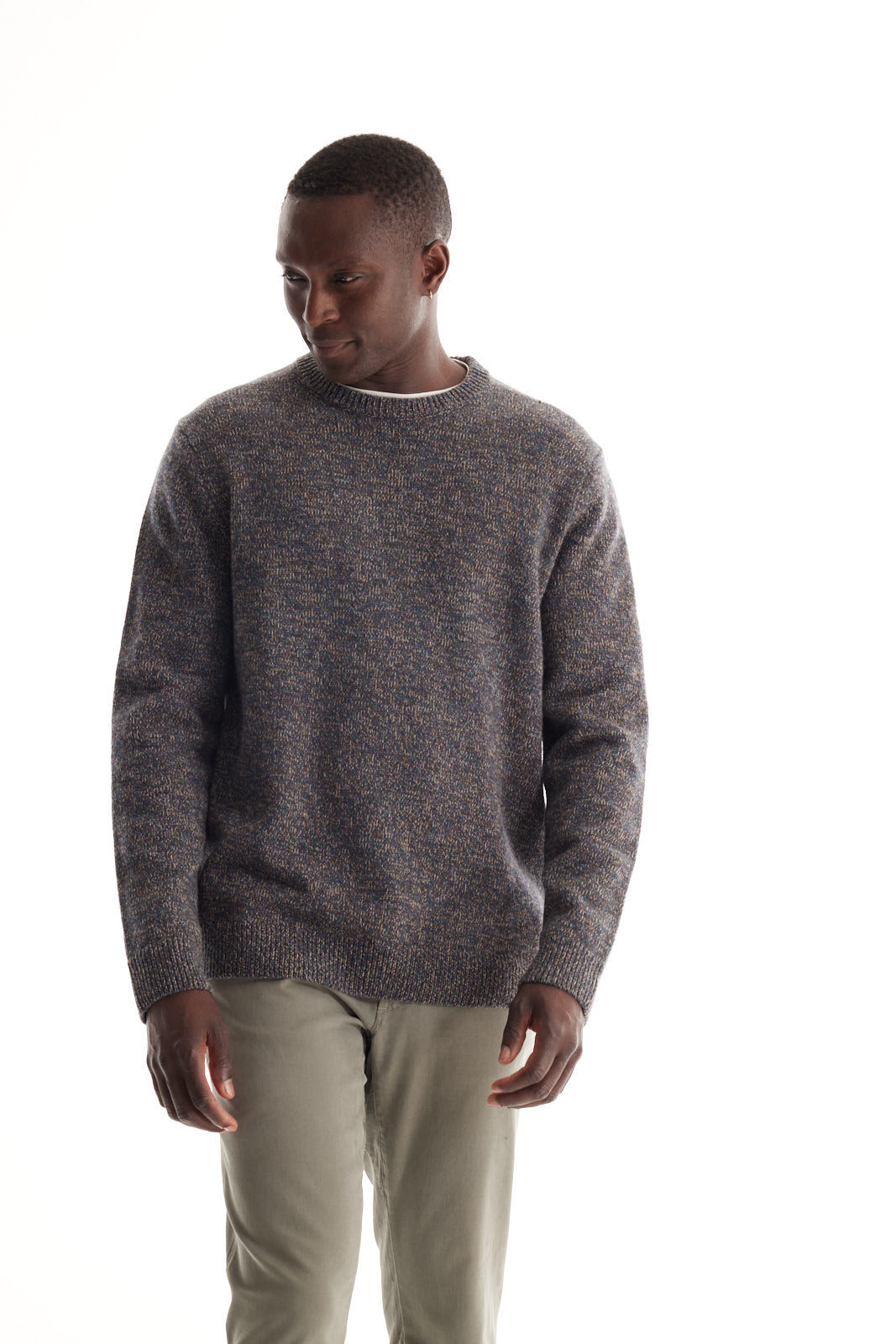 Marl Merino Crew Neck Sweater