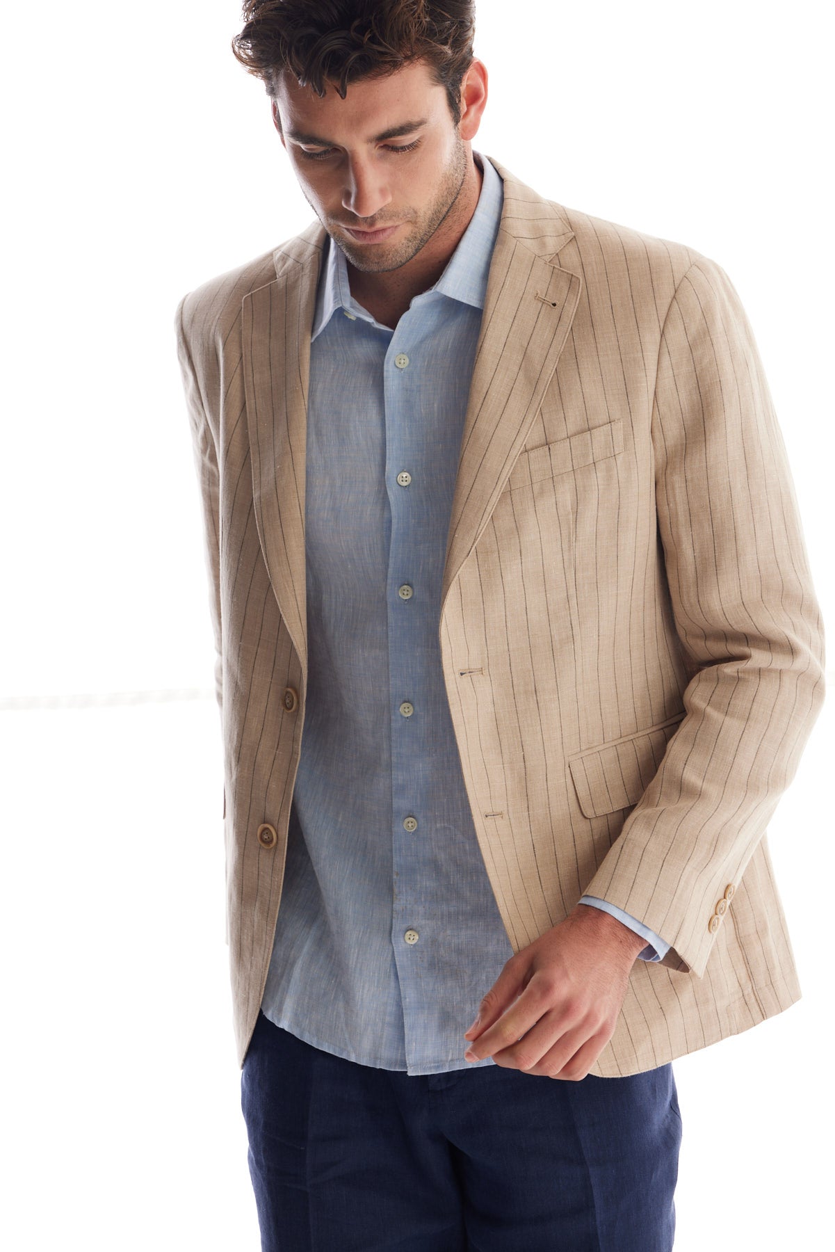 Striped Linen Sport Coat