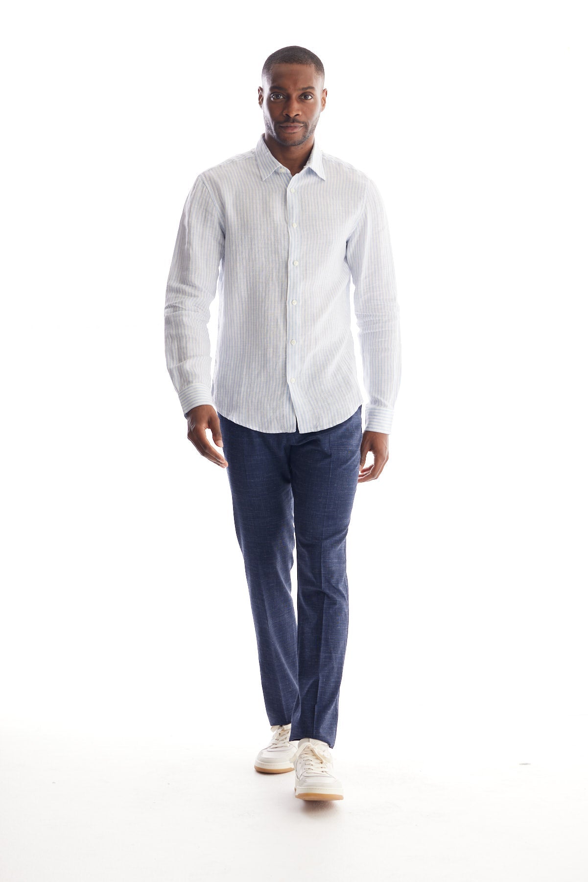 Striped Linen Dress Shirt