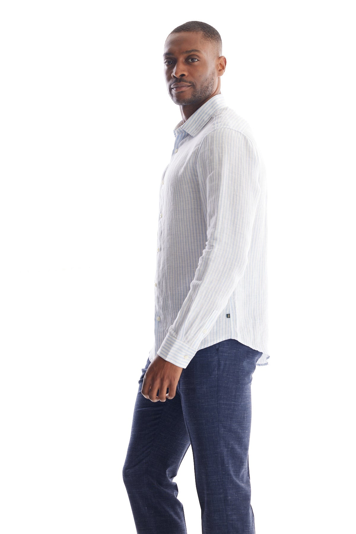Striped Linen Dress Shirt