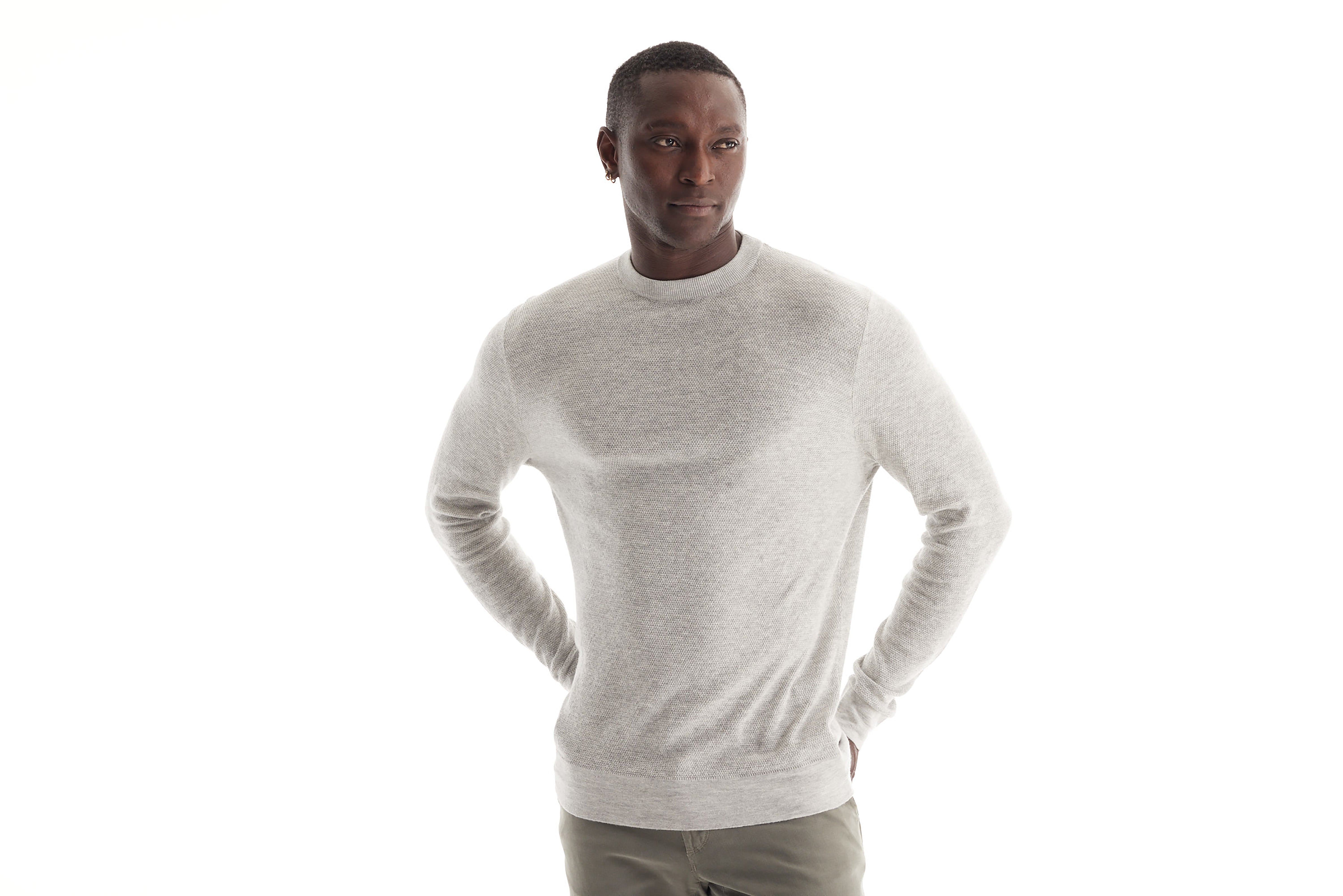 Birdseye Cotton Silk Sweater