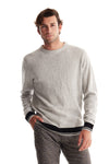 Merino Checker Crew Neck Sweater