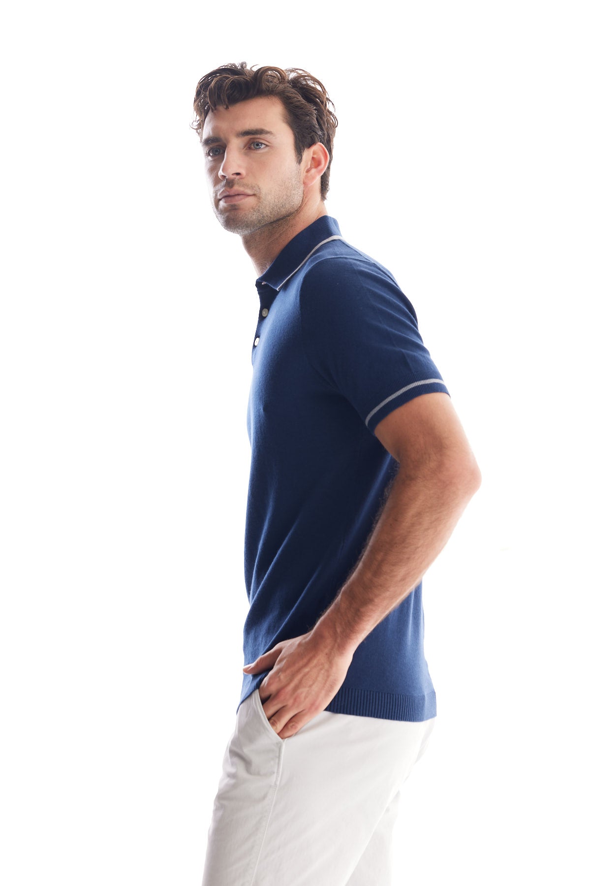 Ferdinand Cotton Silk Short Sleeve Polo