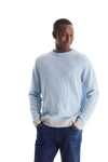 Merino Checker Crew Neck Sweater