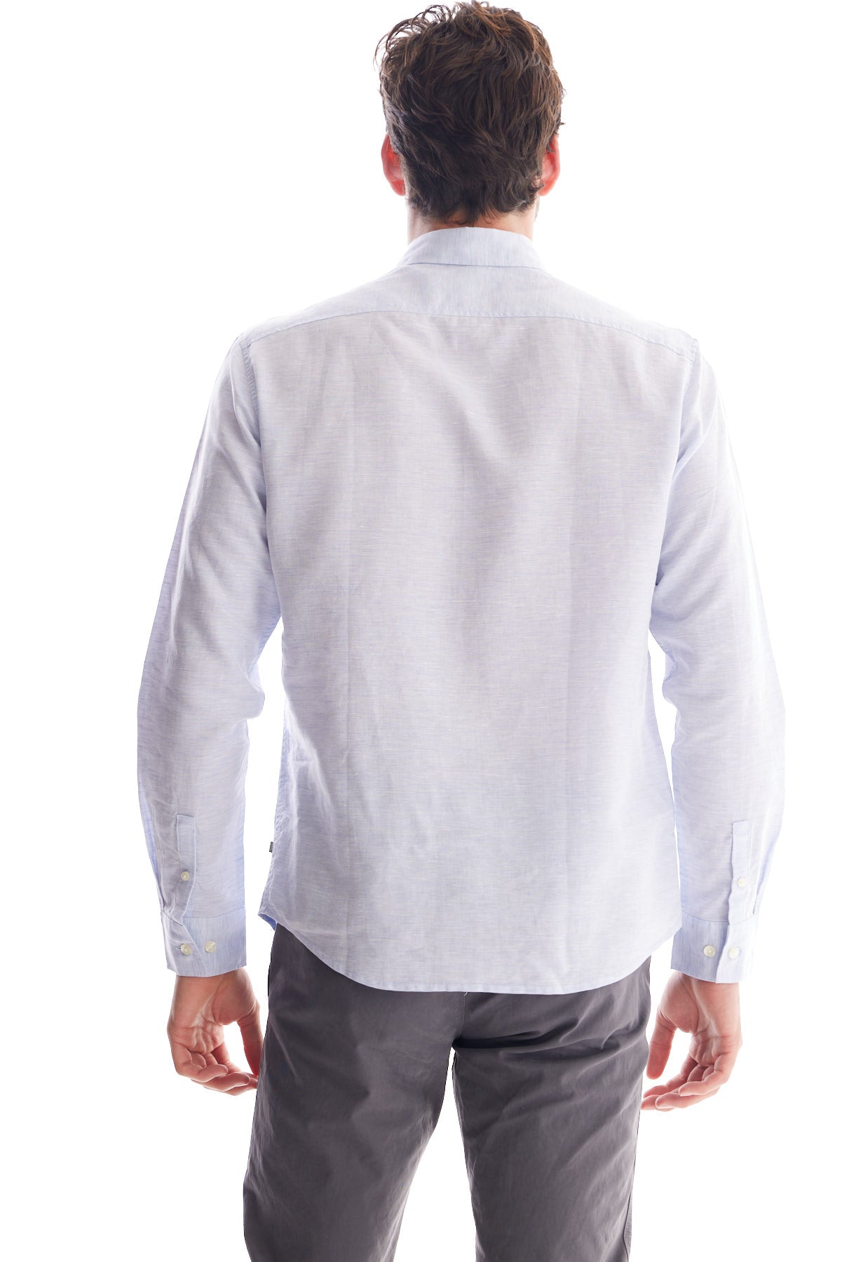 Solid Linen Dress Shirt