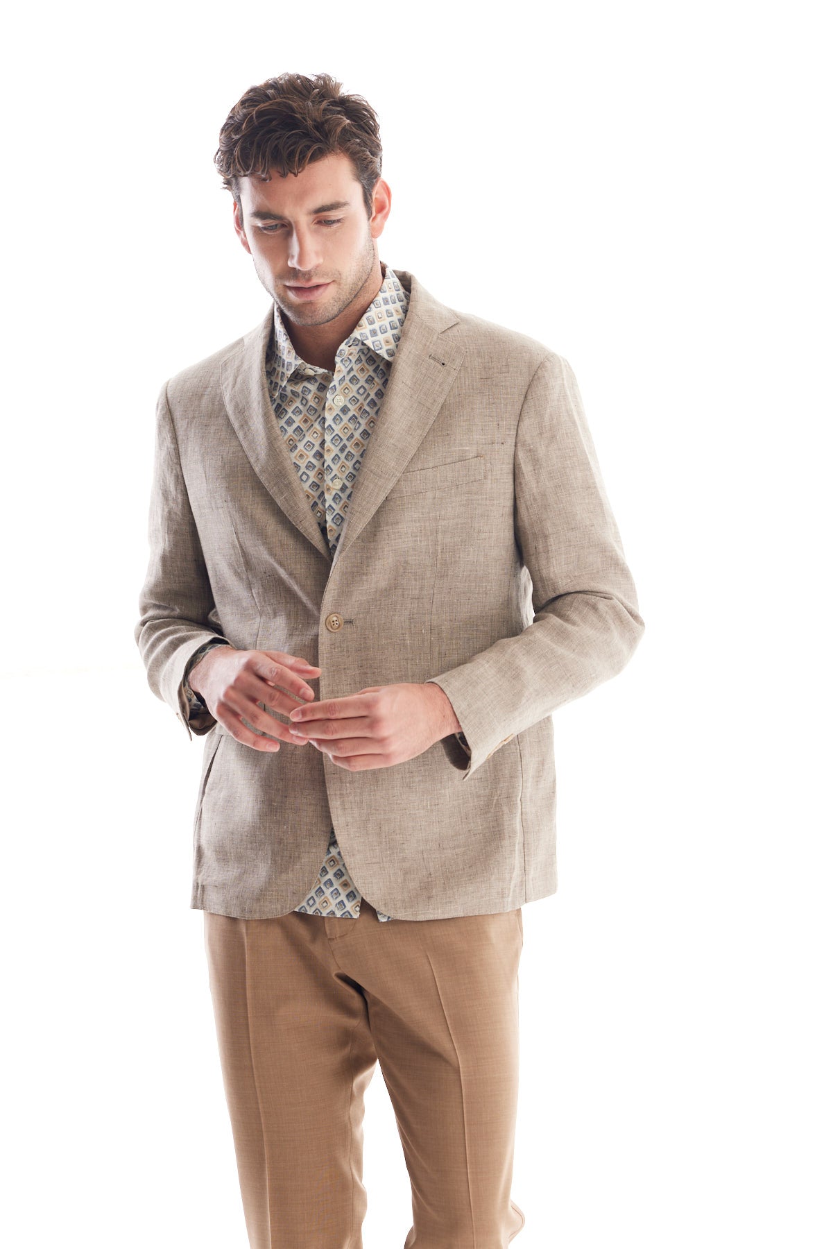 Solid Linen Sport Coat