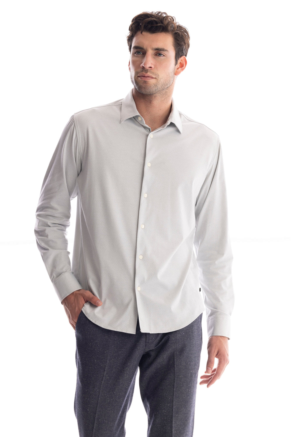 Product Image for Dot Printed Jersey Dress Shirt