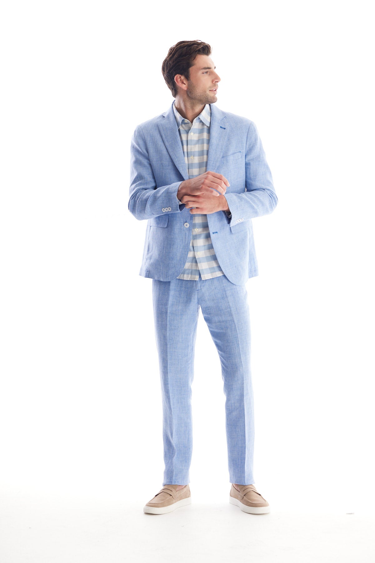 Solid Linen Suit Separate Pant