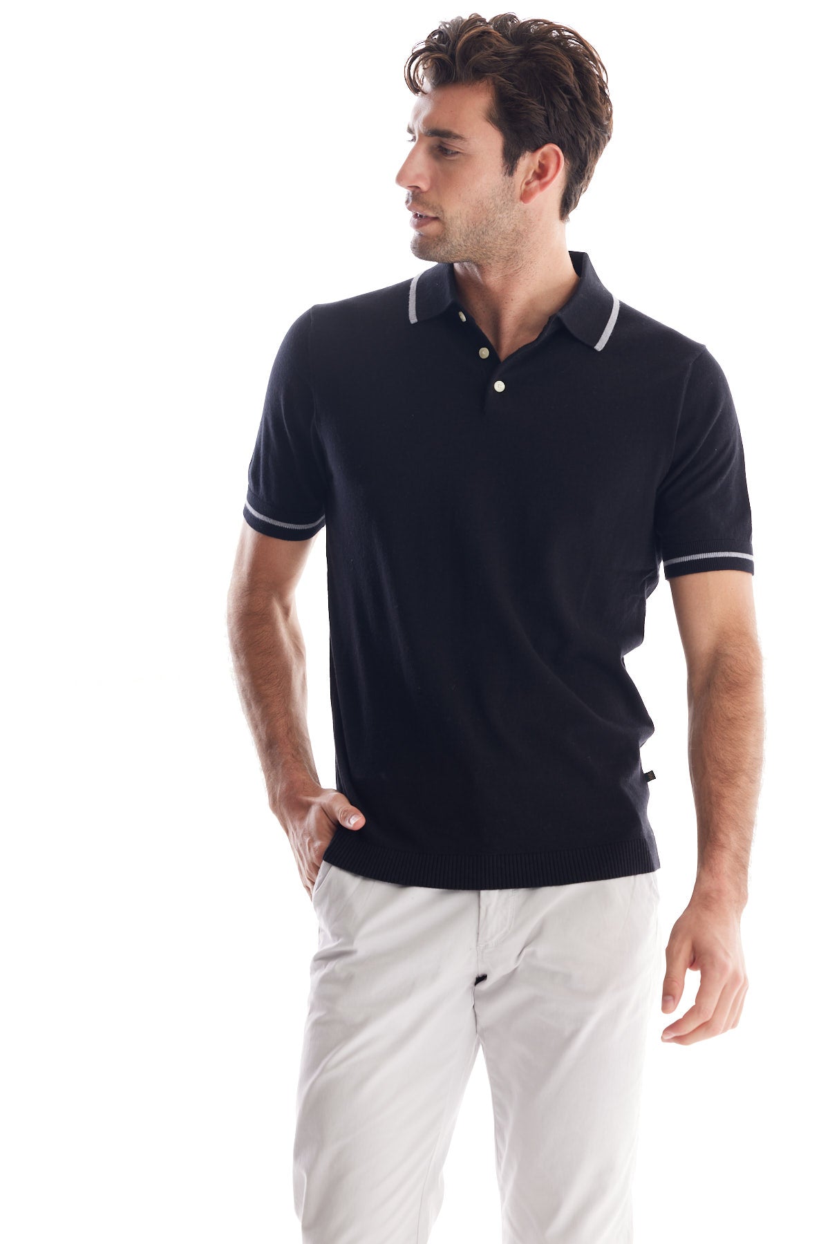 Ferdinand Cotton Silk Short Sleeve Polo
