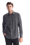 Micro Flannel Herringbone Dress Shirt