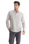 Solid Linen Dress Shirt