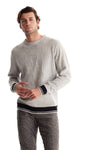 Merino Checker Crew Neck Sweater