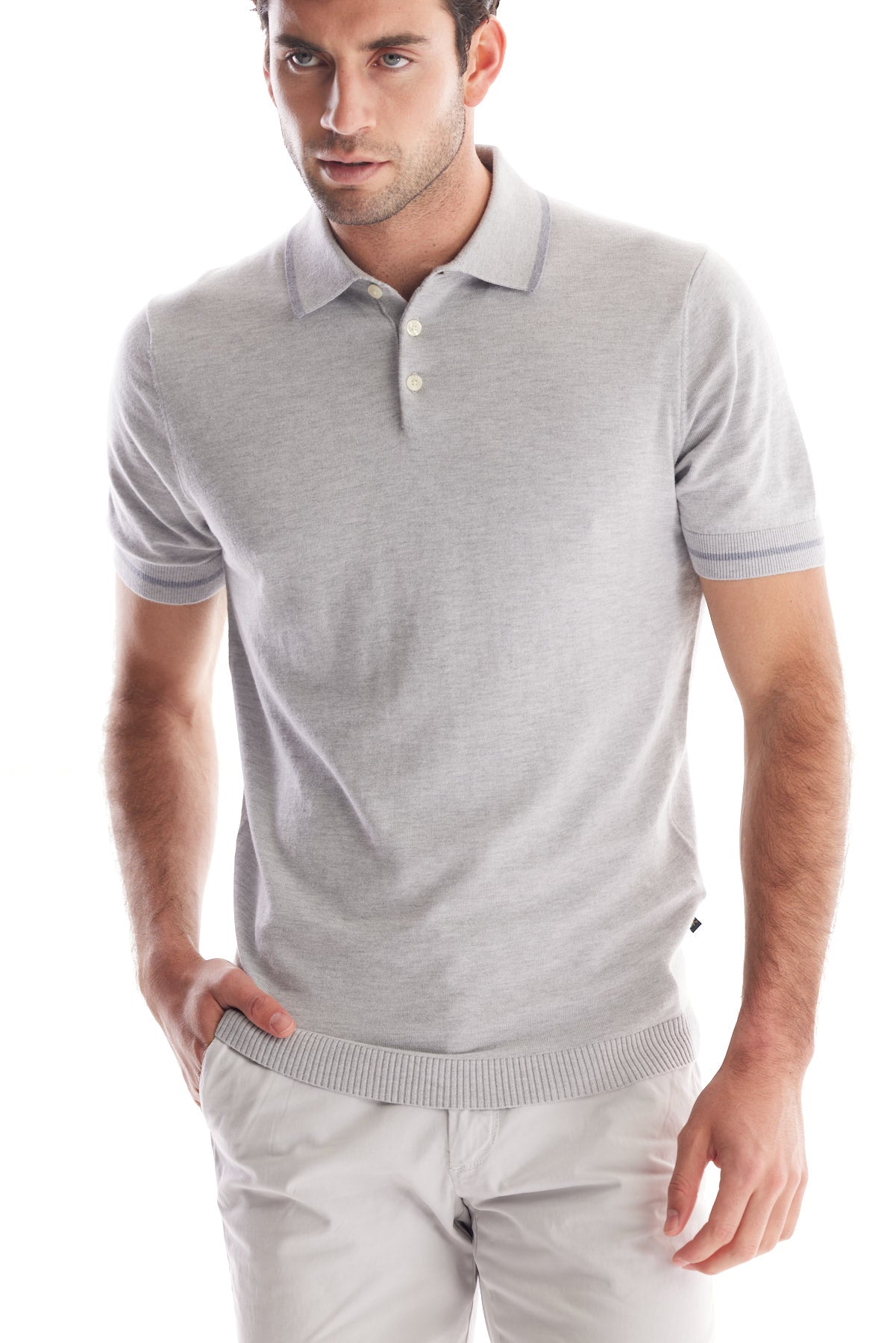 Ferdinand Cotton Silk Short Sleeve Polo