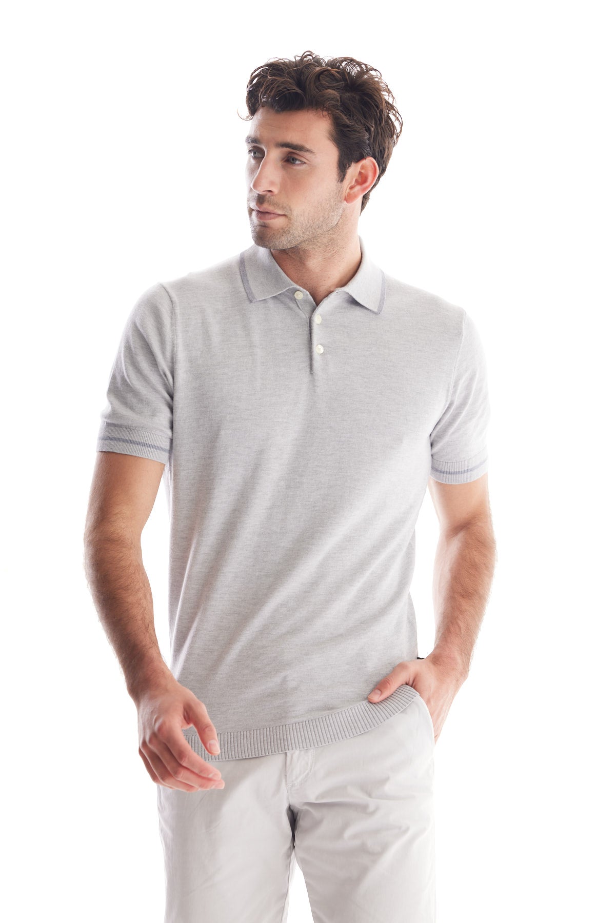 Ferdinand Cotton Silk Short Sleeve Polo