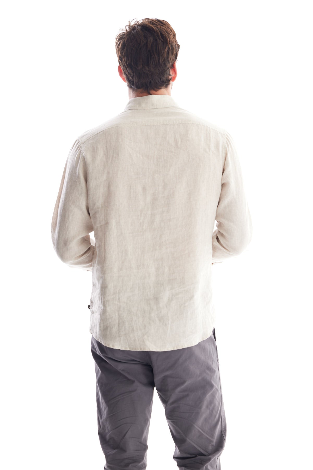 Solid Linen Dress Shirt