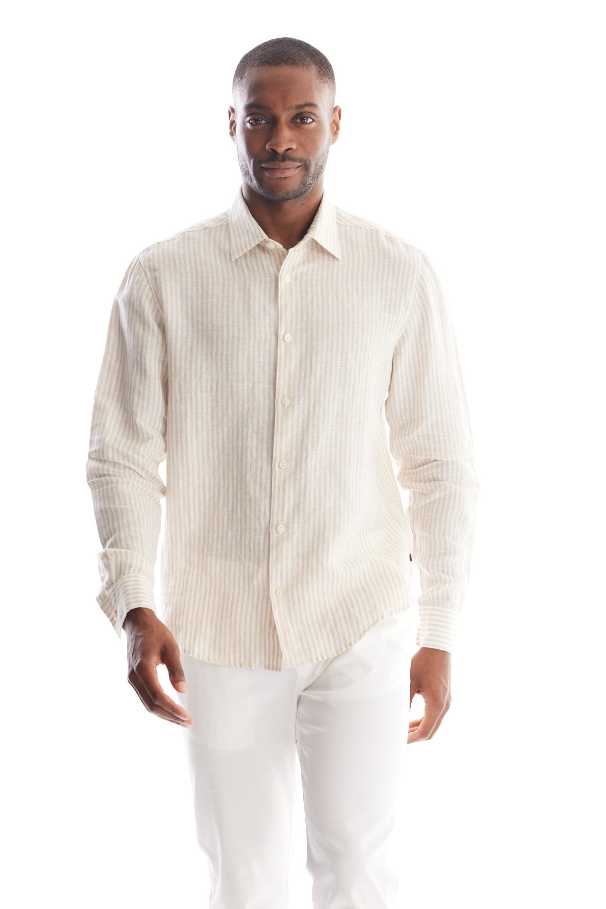 Striped Linen Dress Shirt