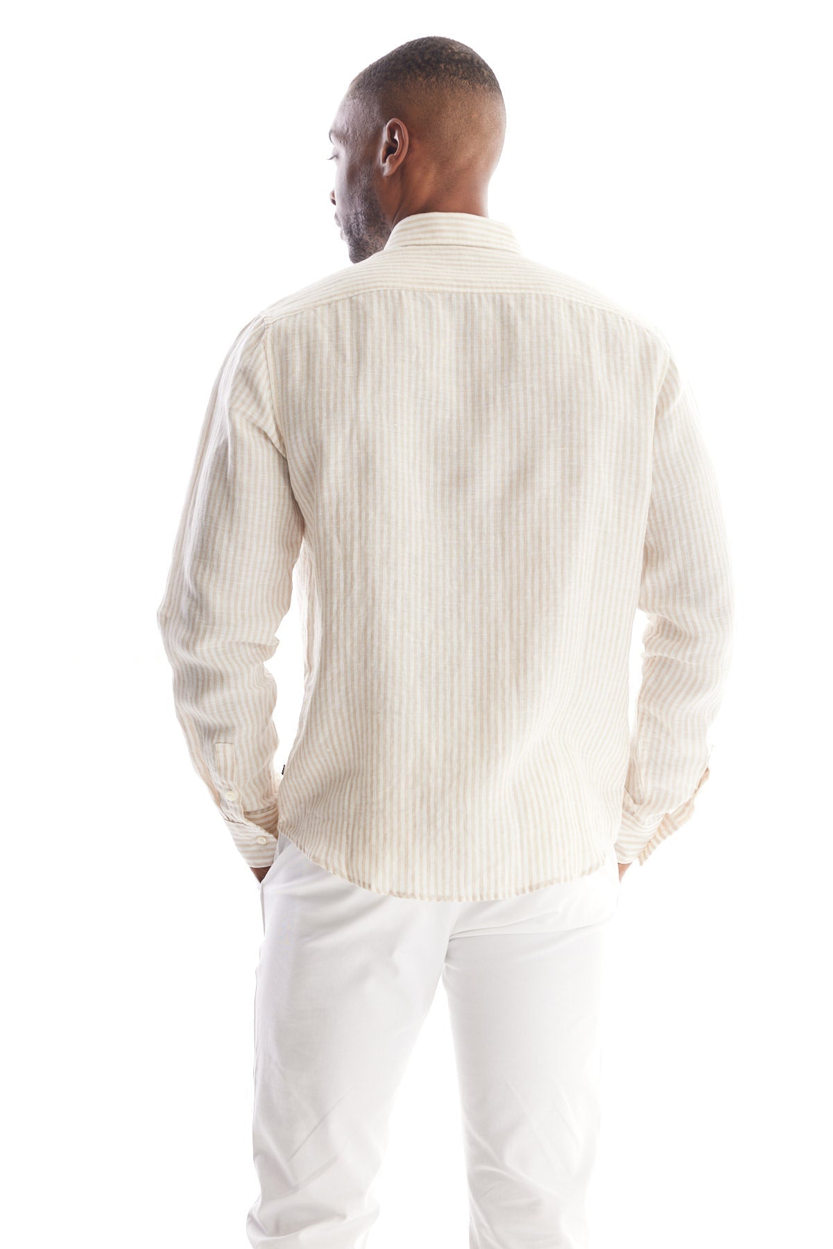 Striped Linen Dress Shirt