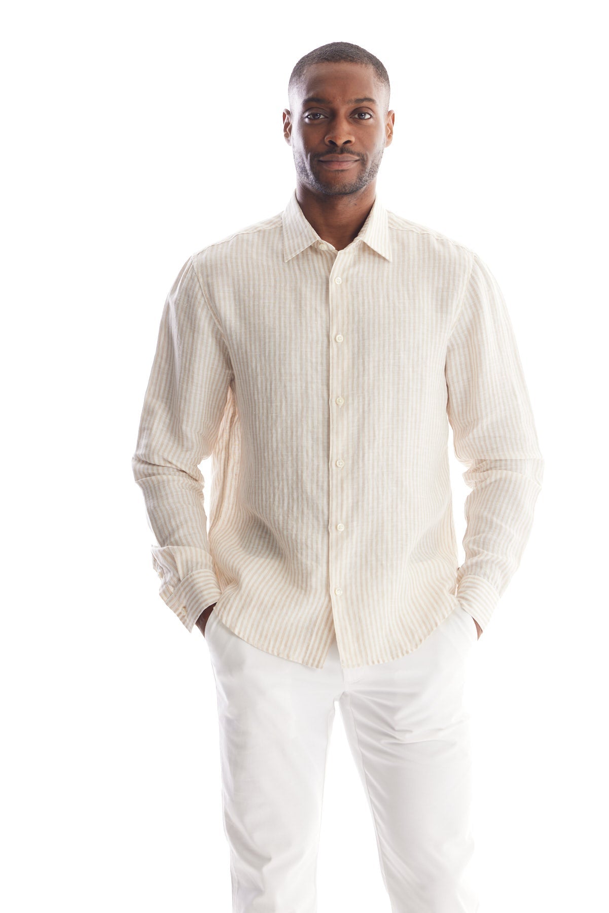 Striped Linen Dress Shirt
