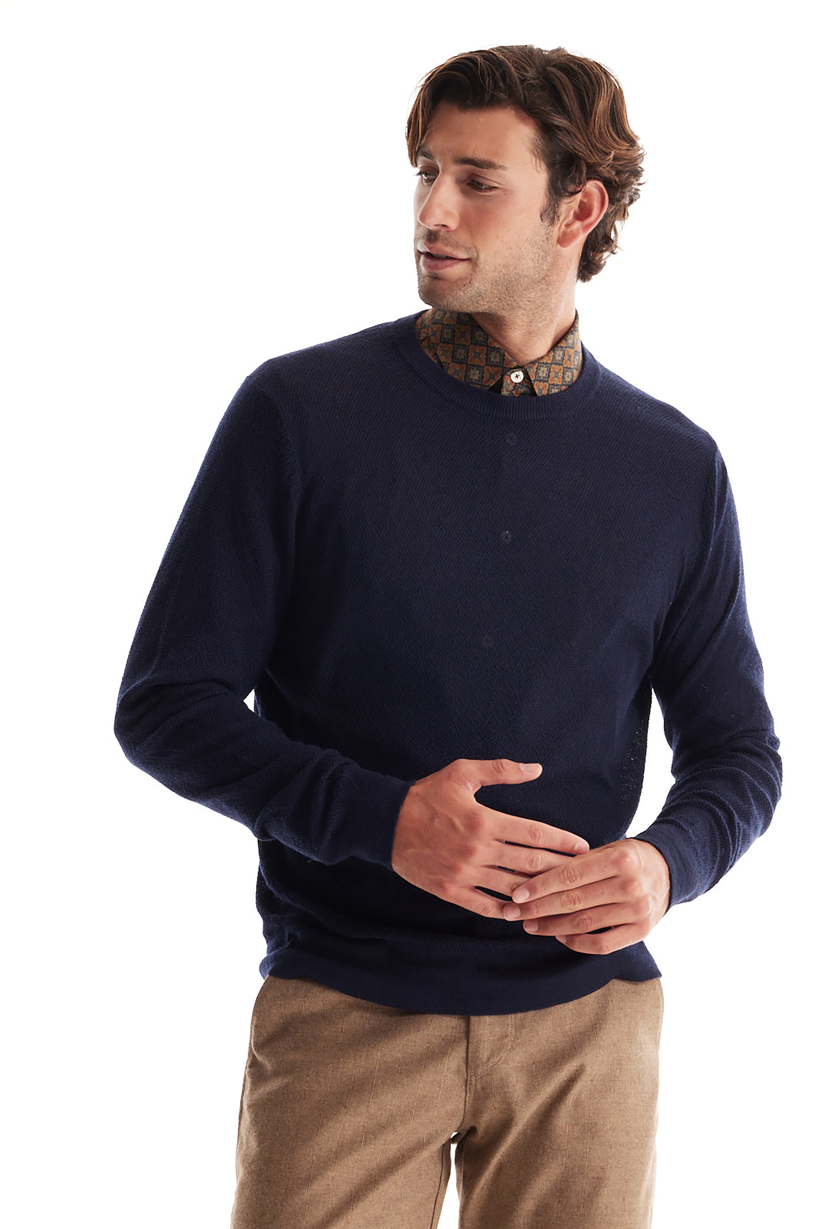 Birdseye Cotton Silk Sweater